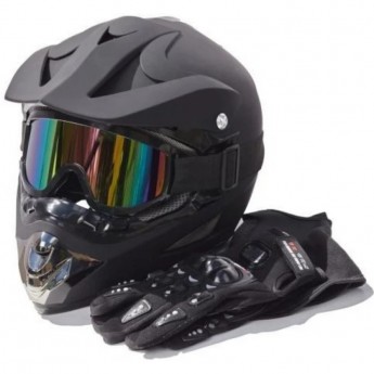 Шлем защитный KUGOO + перчатки (набор)